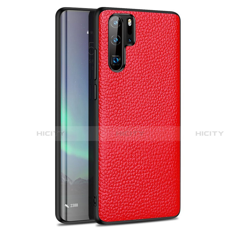 Huawei P30 Pro New Edition用シリコンケース ソフトタッチラバー レザー柄 カバー H05 ファーウェイ 