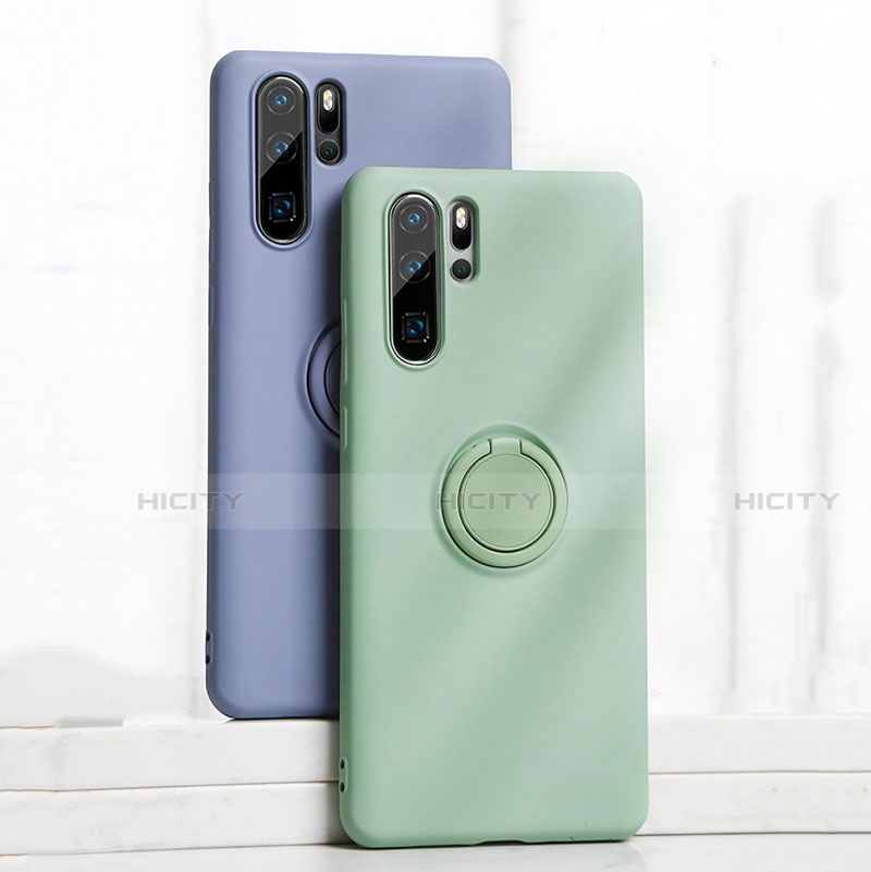 Huawei P30 Pro New Edition用極薄ソフトケース シリコンケース 耐衝撃 全面保護 アンド指輪 マグネット式 バンパー T03 ファーウェイ 