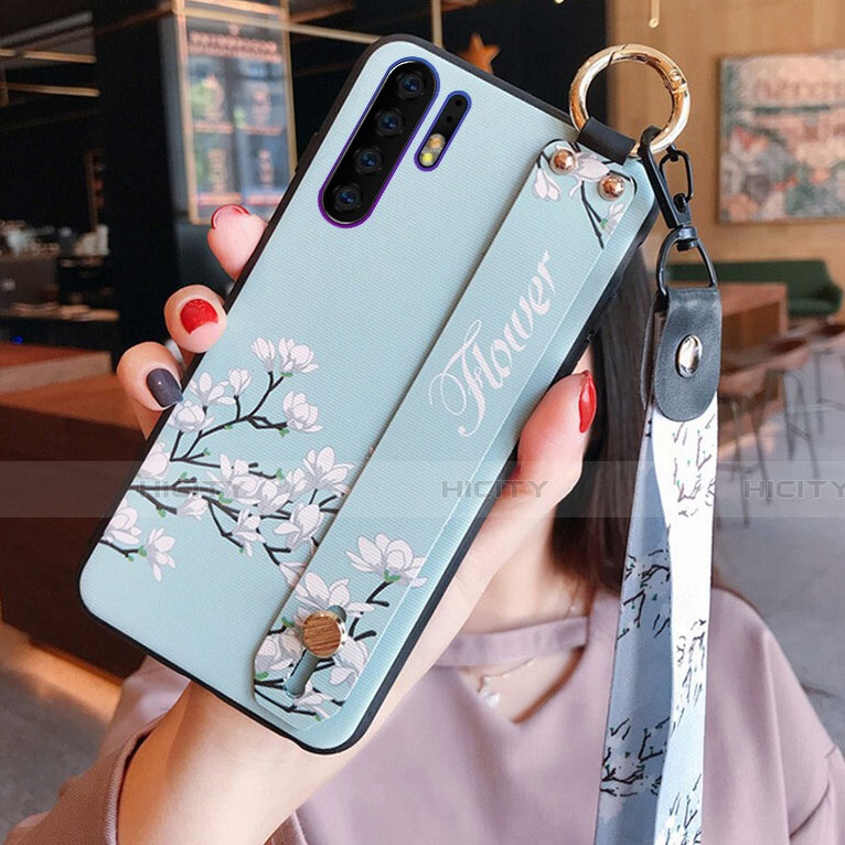 Huawei P30 Pro New Edition用シリコンケース ソフトタッチラバー 花 カバー K02 ファーウェイ 