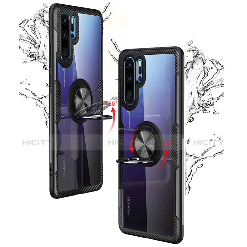 Huawei P30 Pro New Edition用極薄ソフトケース シリコンケース 耐衝撃 全面保護 アンド指輪 マグネット式 バンパー A01 ファーウェイ 