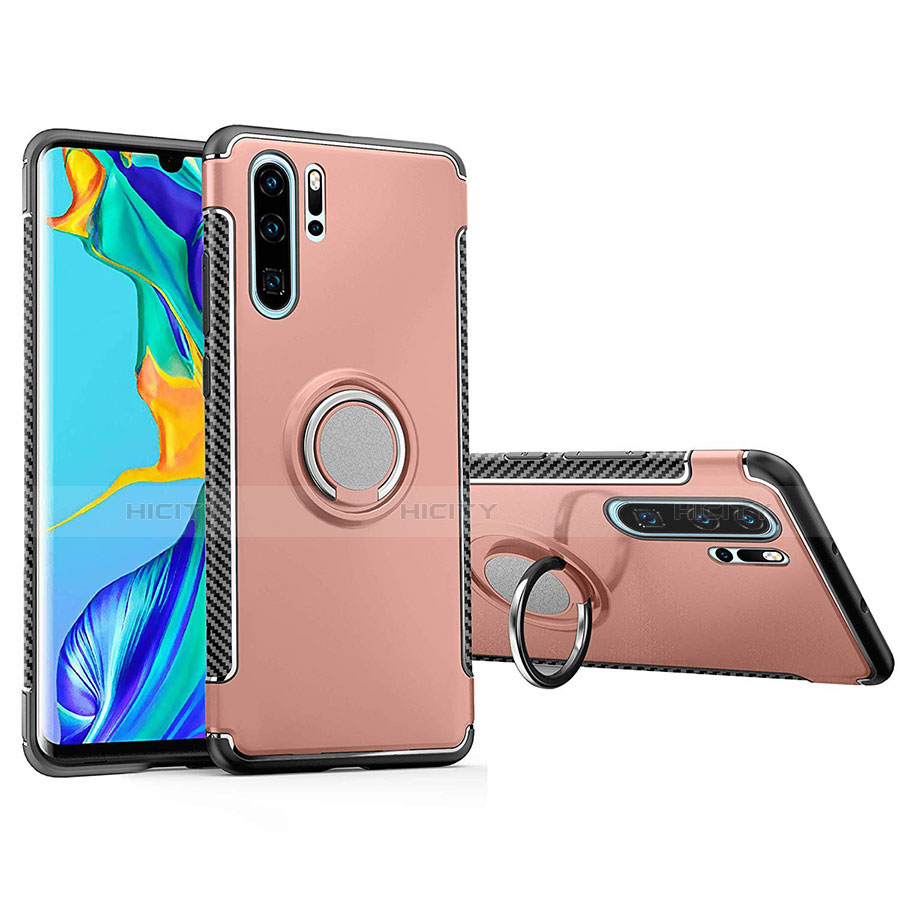 Huawei P30 Pro New Edition用ハイブリットバンパーケース プラスチック アンド指輪 マグネット式 ファーウェイ 