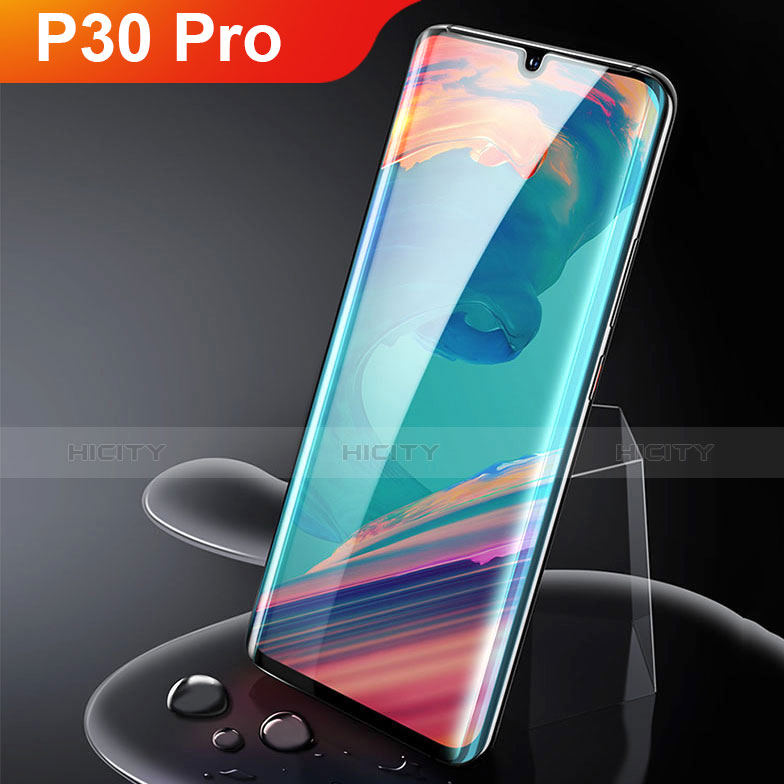 Huawei P30 Pro New Edition用強化ガラス フル液晶保護フィルム ファーウェイ ブラック