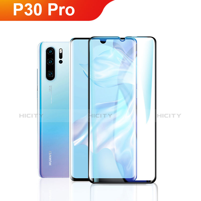 Huawei P30 Pro New Edition用強化ガラス フル液晶保護フィルム F09 ファーウェイ ブラック