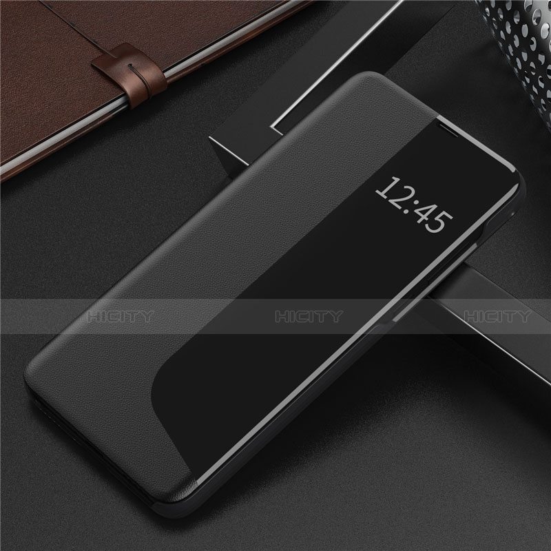 Huawei P40用手帳型 レザーケース スタンド カバー N09 ファーウェイ ブラック