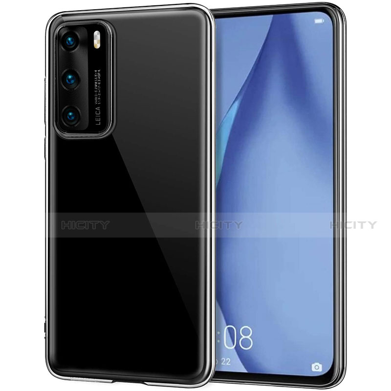 Huawei P40用極薄ソフトケース シリコンケース 耐衝撃 全面保護 クリア透明 T02 ファーウェイ クリア