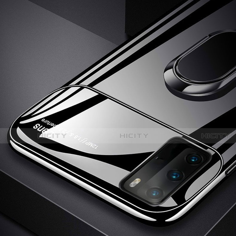 Huawei P40用ハードケース プラスチック 質感もマット アンド指輪 マグネット式 N01 ファーウェイ 