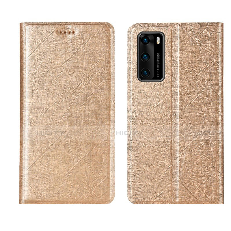 Huawei P40用手帳型 レザーケース スタンド カバー T02 ファーウェイ 