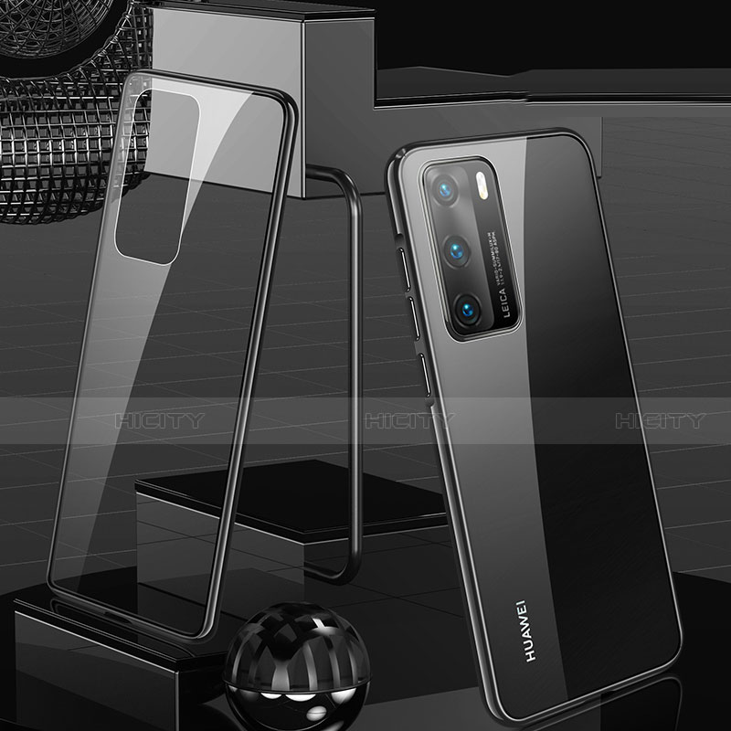 Huawei P40用ケース 高級感 手触り良い アルミメタル 製の金属製 360度 フルカバーバンパー 鏡面 カバー T03 ファーウェイ 