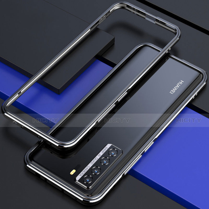 Huawei P40 Lite 5G用ケース 高級感 手触り良い アルミメタル 製の金属製 バンパー カバー T01 ファーウェイ 