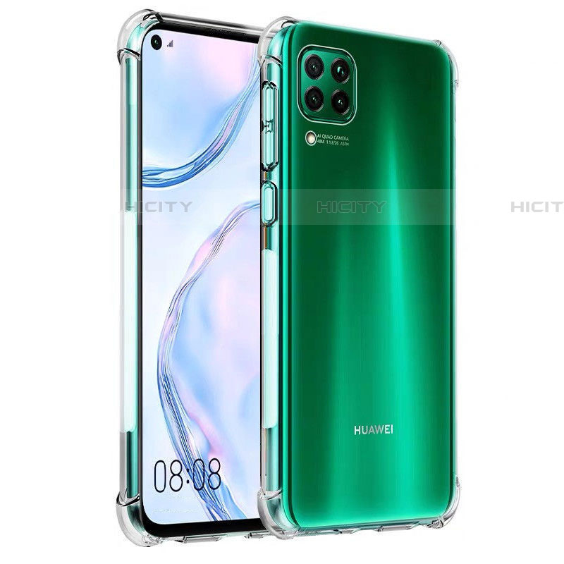 Huawei P40 Lite用極薄ソフトケース シリコンケース 耐衝撃 全面保護 クリア透明 K03 ファーウェイ クリア