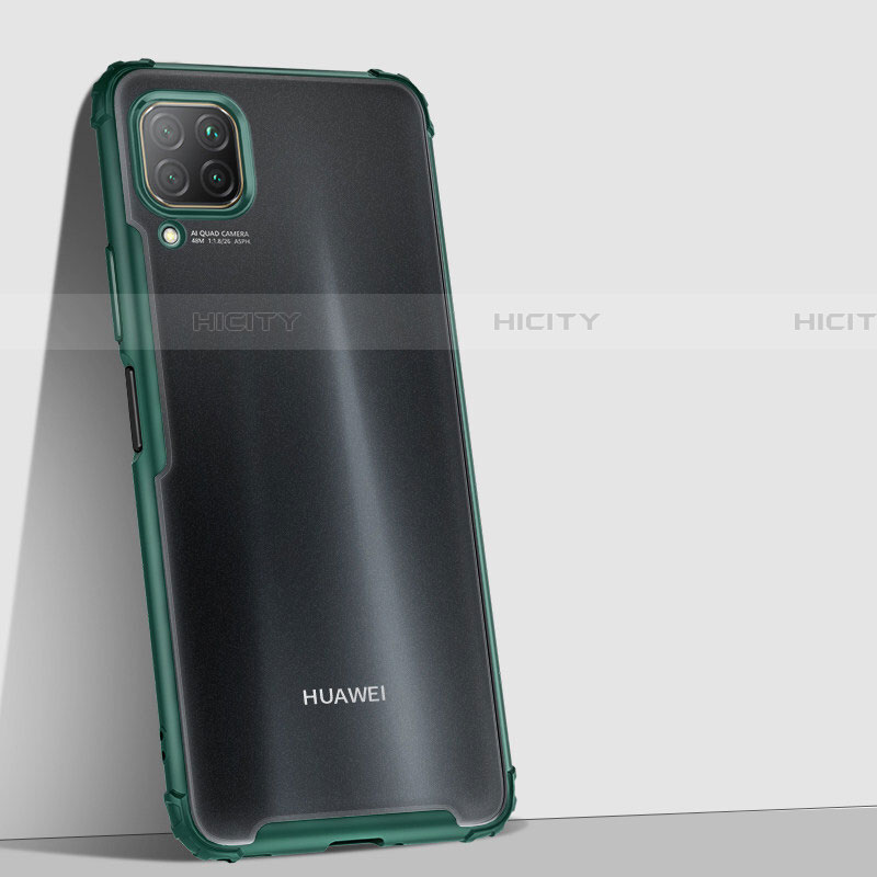 Huawei P40 Lite用ハイブリットバンパーケース クリア透明 プラスチック 鏡面 カバー H02 ファーウェイ 