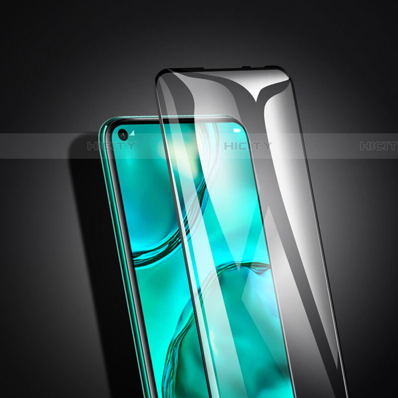 Huawei P40 Lite用強化ガラス フル液晶保護フィルム F05 ファーウェイ ブラック