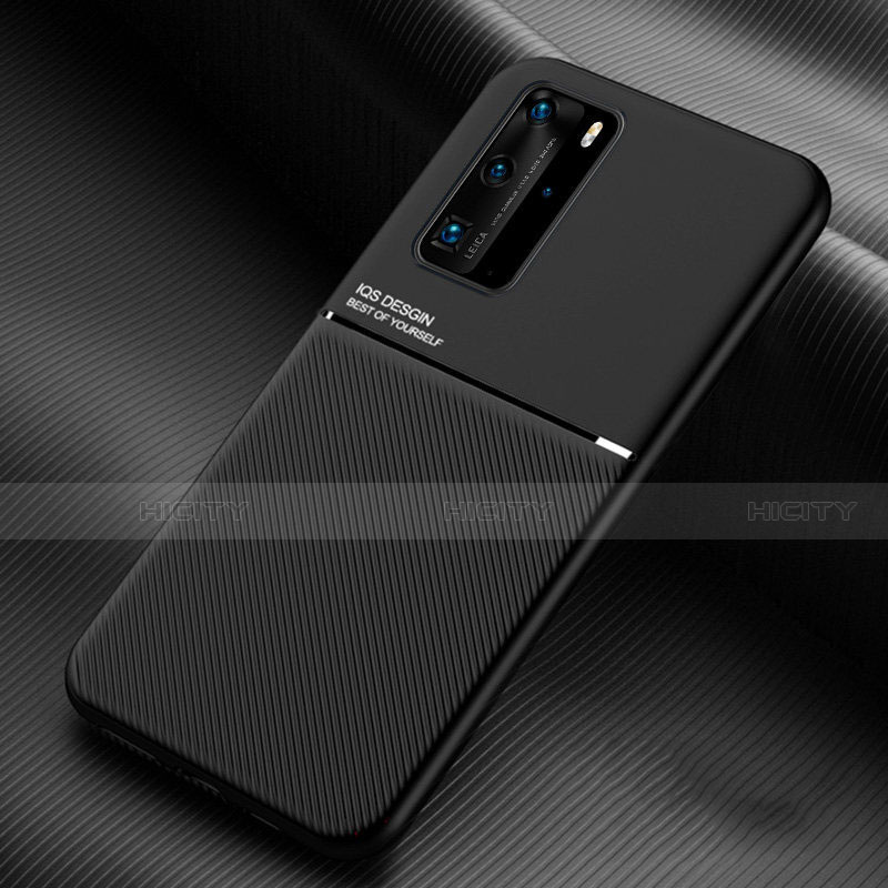 Huawei P40 Pro用360度 フルカバー極薄ソフトケース シリコンケース 耐衝撃 全面保護 バンパー C02 ファーウェイ ブラック