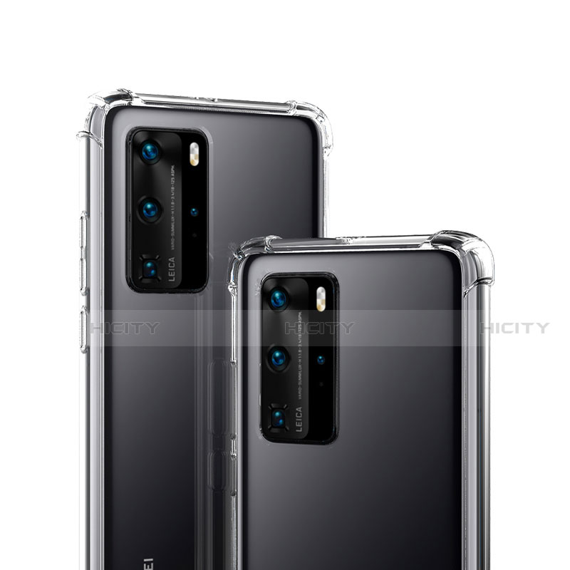 Huawei P40 Pro用極薄ソフトケース シリコンケース 耐衝撃 全面保護 クリア透明 K02 ファーウェイ クリア