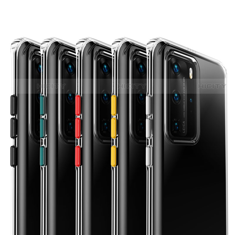 Huawei P40 Pro用極薄ソフトケース シリコンケース 耐衝撃 全面保護 クリア透明 N01 ファーウェイ 