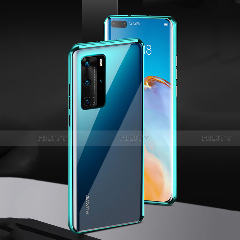 Huawei P40 Pro用ケース 高級感 手触り良い アルミメタル 製の金属製 360度 フルカバーバンパー 鏡面 カバー T11 ファーウェイ 