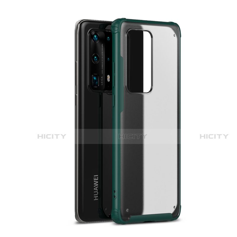 Huawei P40 Pro+ Plus用ハイブリットバンパーケース プラスチック 兼シリコーン カバー R01 ファーウェイ グリーン