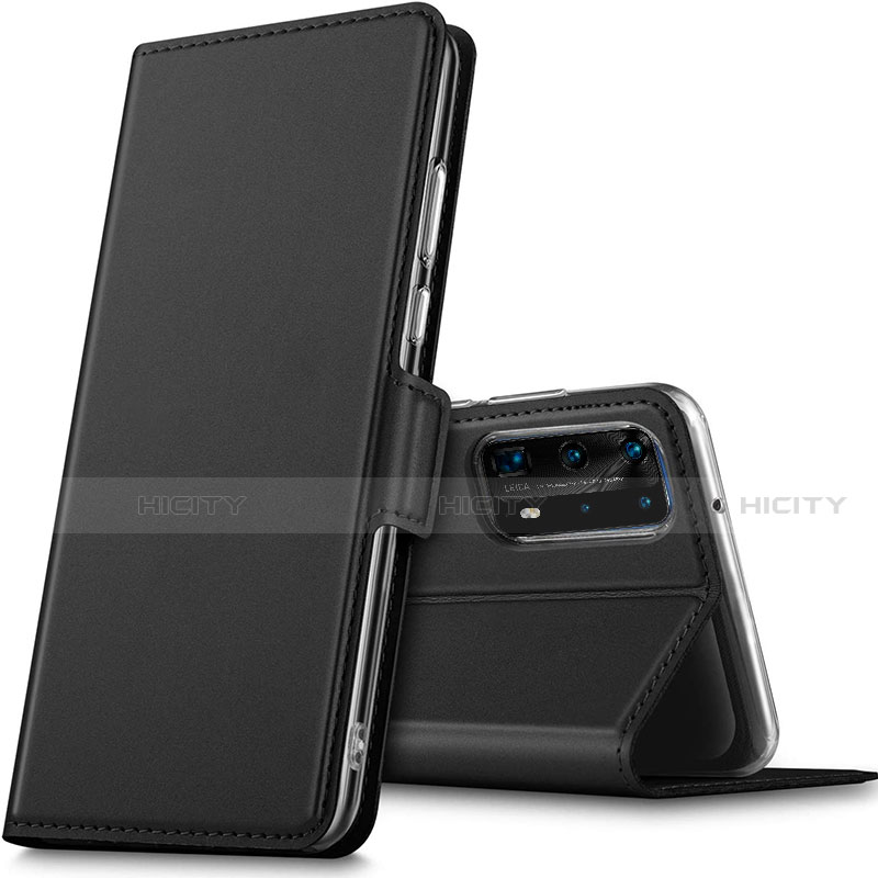 Huawei P40 Pro+ Plus用手帳型 レザーケース スタンド カバー L05 ファーウェイ ブラック