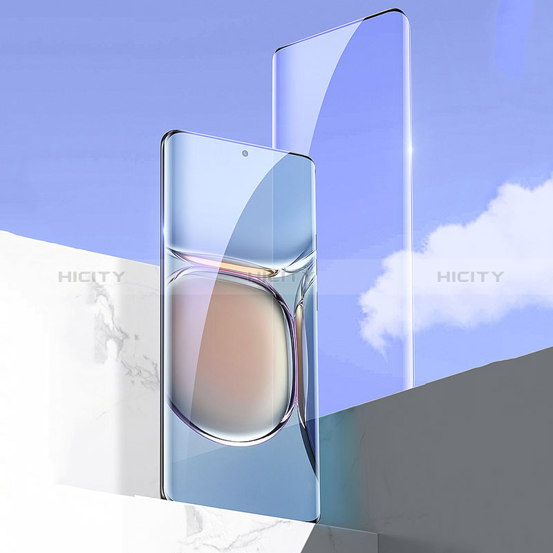 Huawei P50 Pro用強化ガラス フル液晶保護フィルム アンチグレア ブルーライト ファーウェイ ブラック