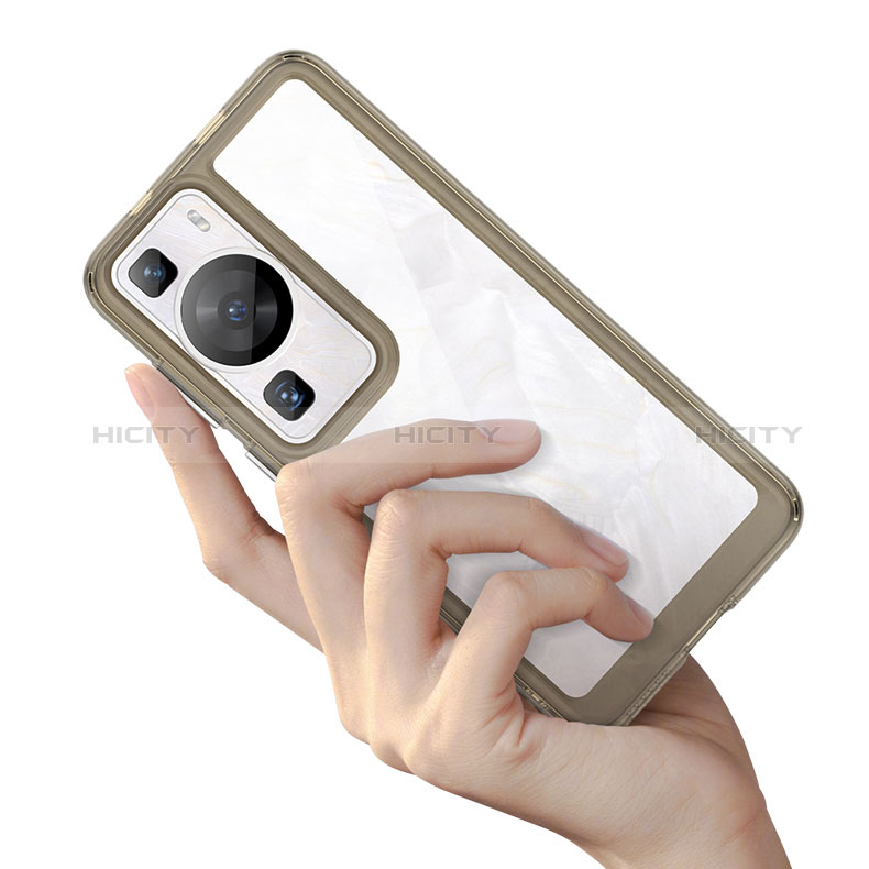Huawei P60用ハイブリットバンパーケース 透明 プラスチック カバー J01S ファーウェイ 