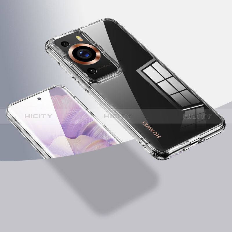 Huawei P60用ハイブリットバンパーケース 透明 プラスチック カバー W01L ファーウェイ 