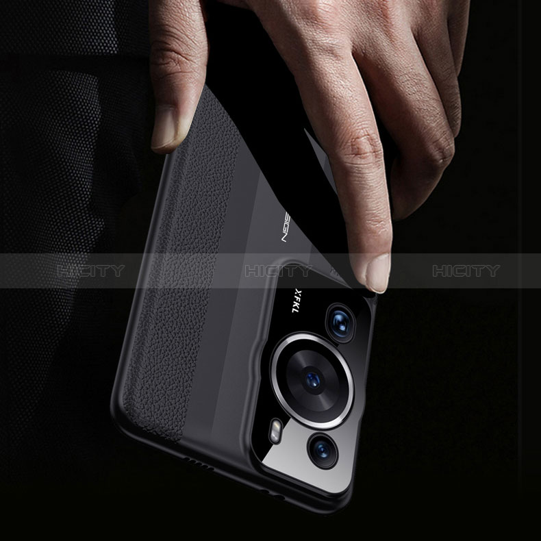 Huawei P60用ケース 高級感 手触り良いレザー柄 QK3 ファーウェイ 