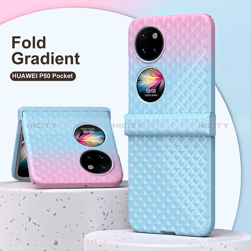 Huawei P60 Pocket用ハードケース プラスチック 質感もマット 前面と背面 360度 フルカバー ZL5 ファーウェイ 
