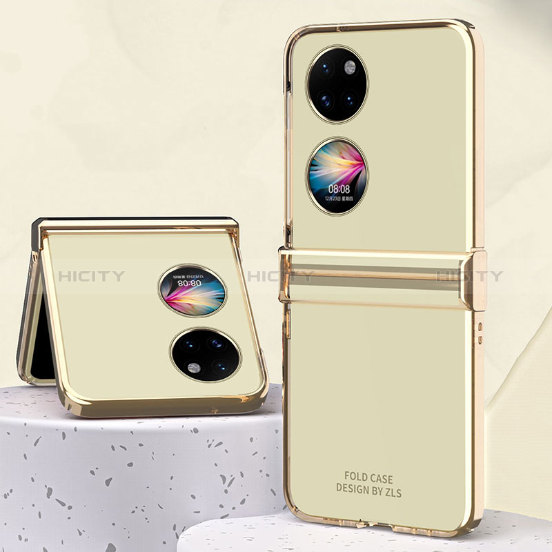 Huawei P60 Pocket用ハードカバー クリスタル クリア透明 ZL1 ファーウェイ 
