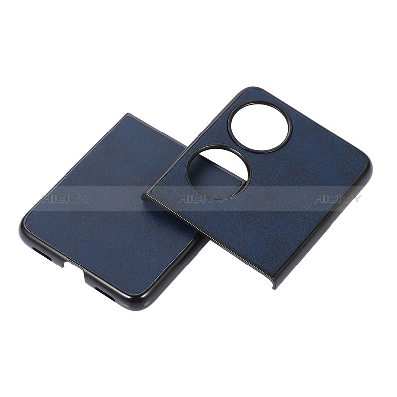 Huawei P60 Pocket用ハイブリットバンパーケース 高級感 手触り良いレザー柄 兼プラスチック B05H ファーウェイ 