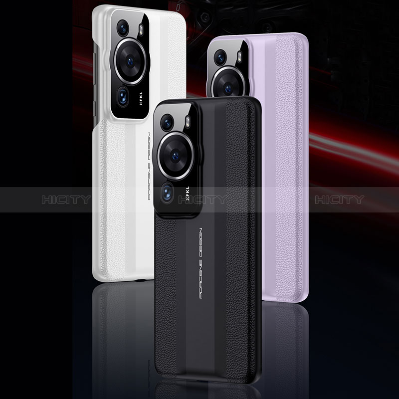 Huawei P60 Pro用ケース 高級感 手触り良いレザー柄 QK3 ファーウェイ 