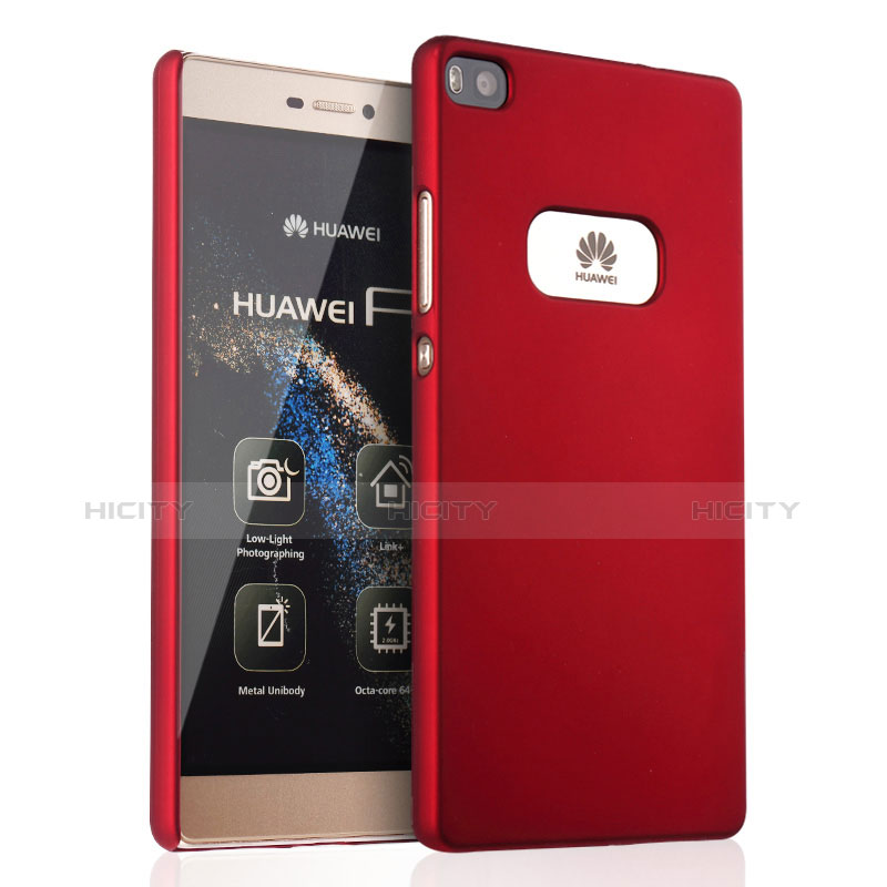 Huawei P8用ハードケース プラスチック 質感もマット ファーウェイ レッド