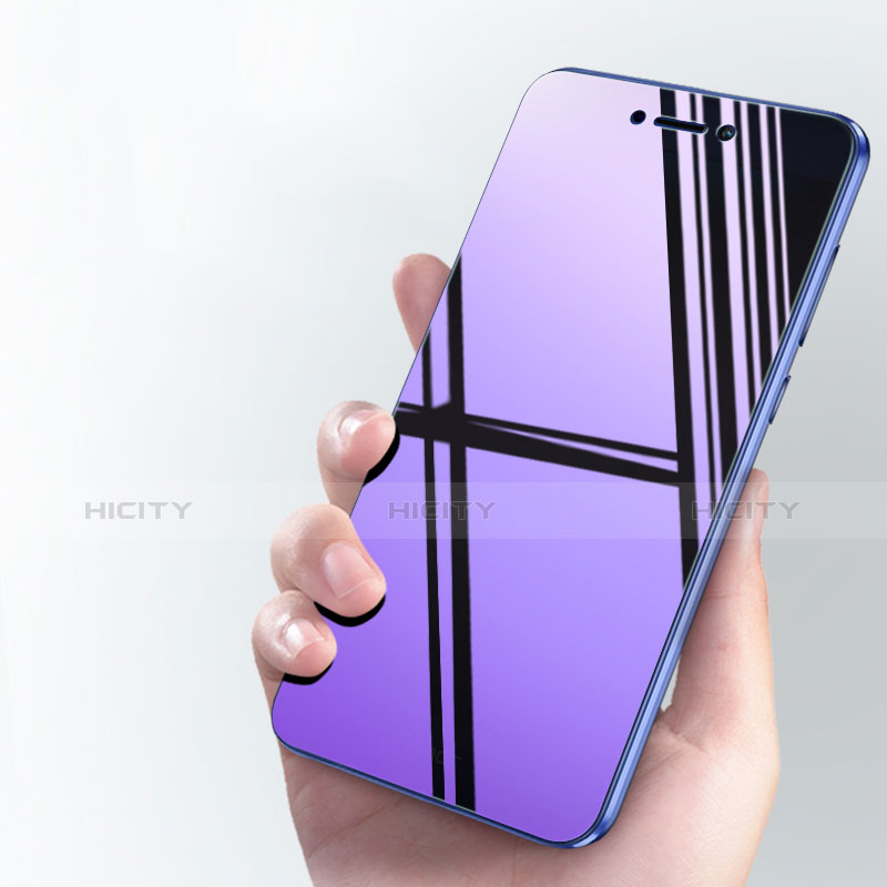 Huawei P8 Lite (2017)用アンチグレア ブルーライト 強化ガラス 液晶保護フィルム ファーウェイ ネイビー