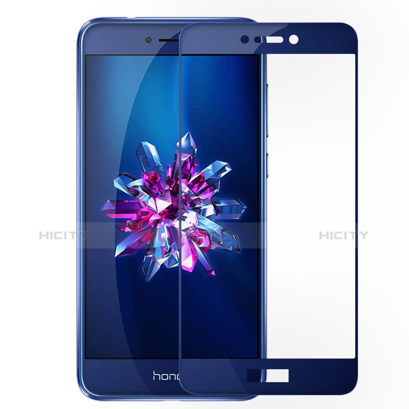 Huawei P8 Lite (2017)用強化ガラス フル液晶保護フィルム ファーウェイ ネイビー