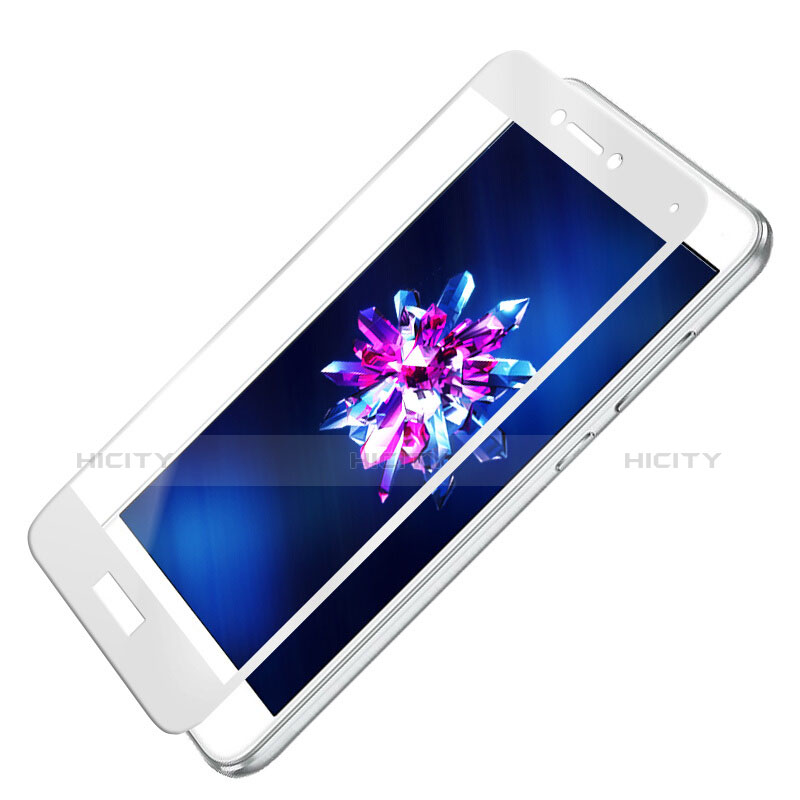 Huawei P8 Lite (2017)用強化ガラス フル液晶保護フィルム F02 ファーウェイ ホワイト