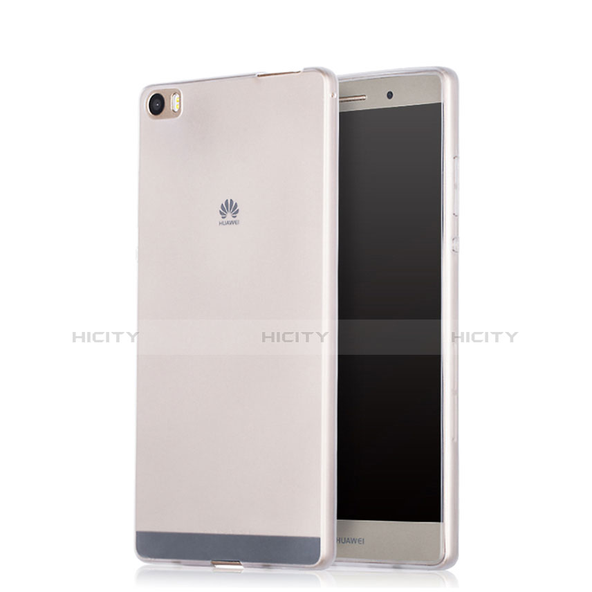 Huawei P8 Max用極薄ソフトケース シリコンケース 耐衝撃 全面保護 クリア透明 カバー ファーウェイ ホワイト