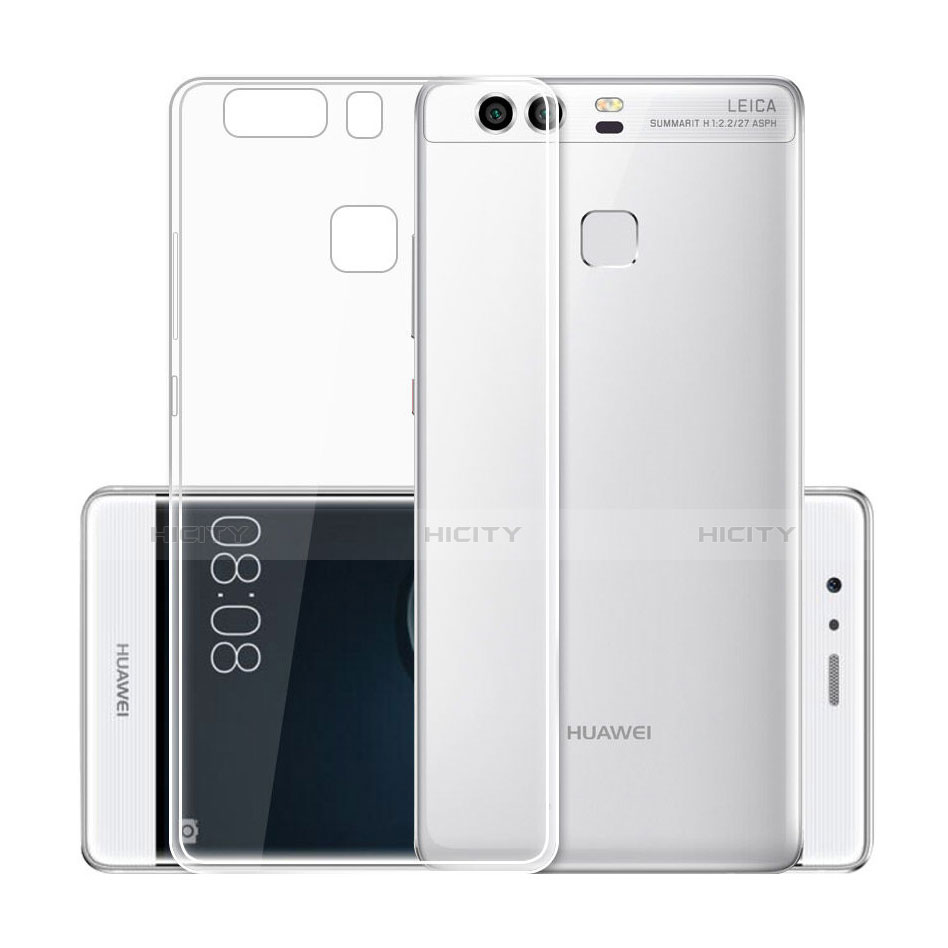 Huawei P9用極薄ソフトケース シリコンケース 耐衝撃 全面保護 クリア透明 ファーウェイ クリア