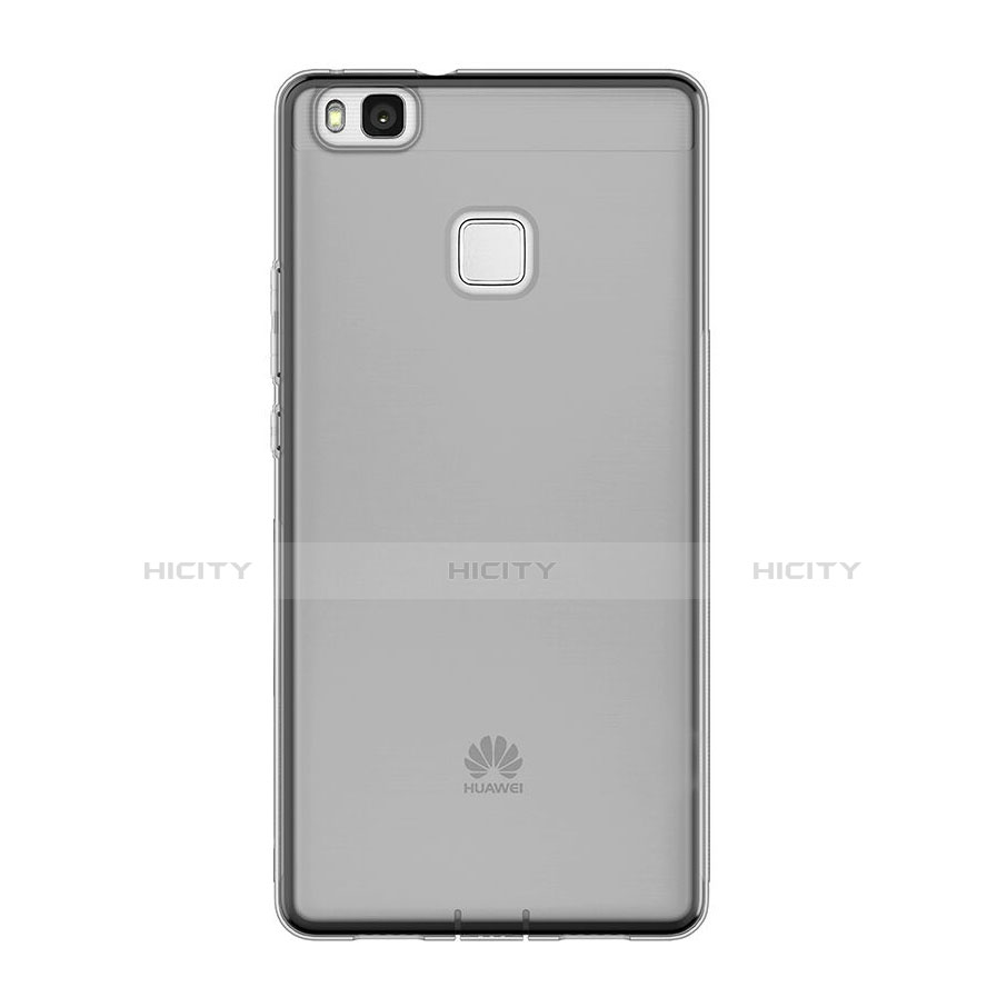 Huawei P9 Lite用極薄ソフトケース シリコンケース 耐衝撃 全面保護 クリア透明 ファーウェイ グレー