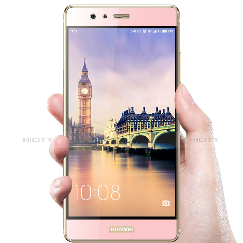 Huawei P9 Plus用強化ガラス フル液晶保護フィルム F03 ファーウェイ ピンク