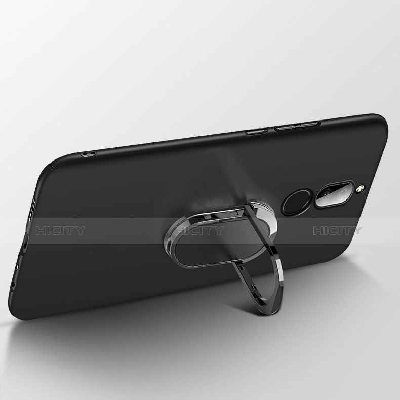 Huawei Rhone用ハードケース プラスチック 質感もマット アンド指輪 A03 ファーウェイ ブラック