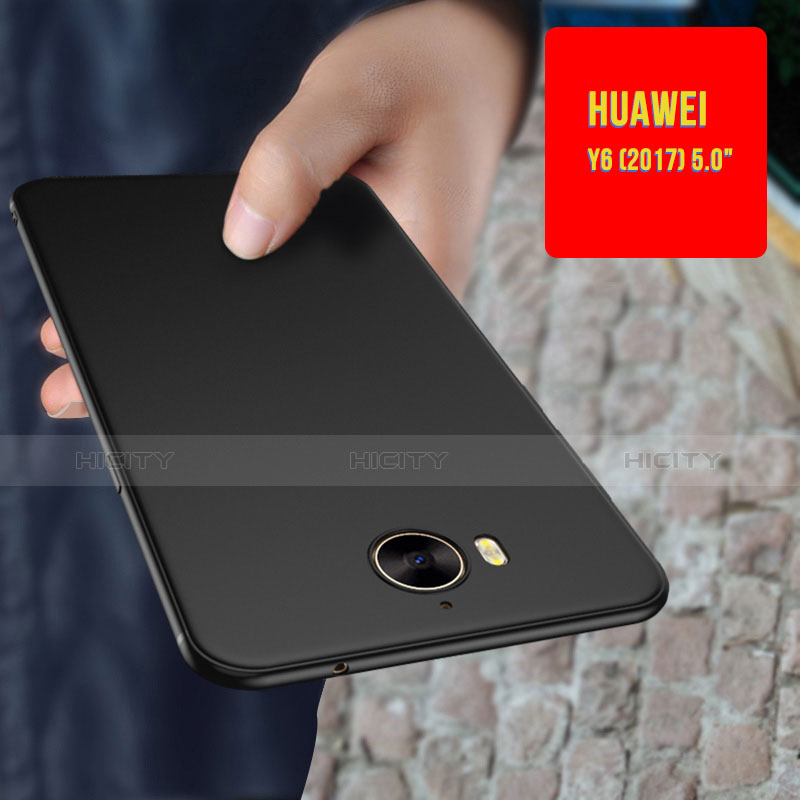 Huawei Y5 (2017)用極薄ソフトケース シリコンケース 耐衝撃 全面保護 ファーウェイ ブラック