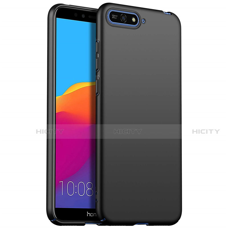 Huawei Y6 (2018)用ハードケース プラスチック 質感もマット P01 ファーウェイ ブラック