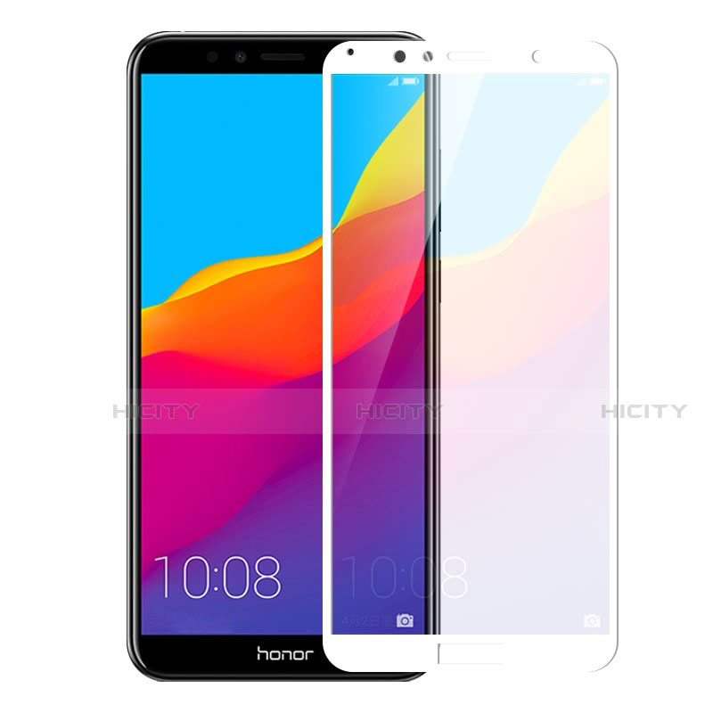 Huawei Y6 (2018)用強化ガラス フル液晶保護フィルム ファーウェイ ホワイト