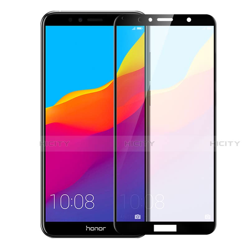 Huawei Y6 Prime (2018)用強化ガラス フル液晶保護フィルム ファーウェイ ブラック