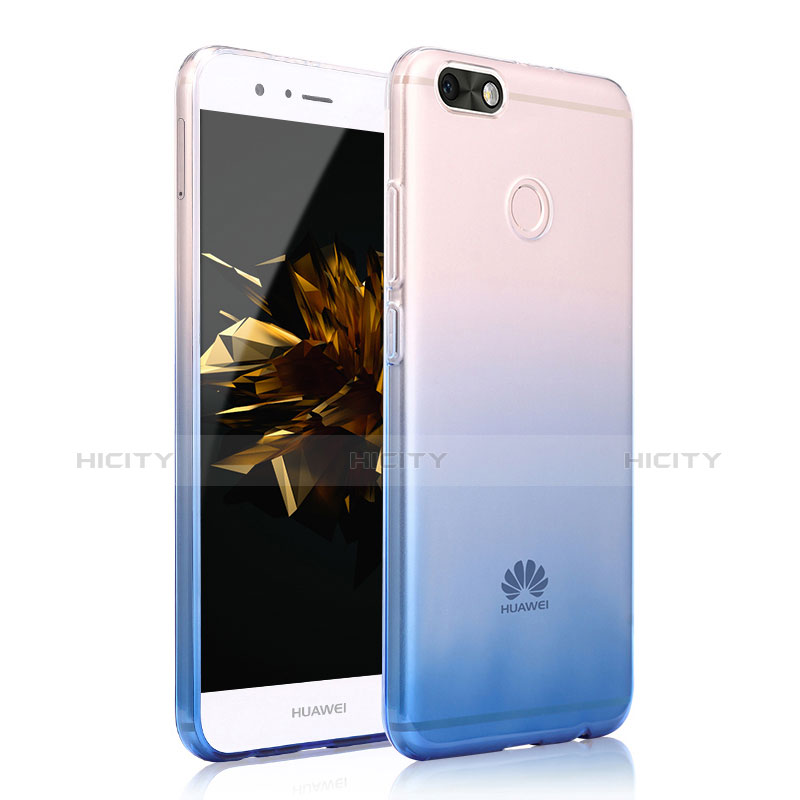 Huawei Y6 Pro (2017)用極薄ソフトケース グラデーション 勾配色 クリア透明 カバー ファーウェイ ネイビー