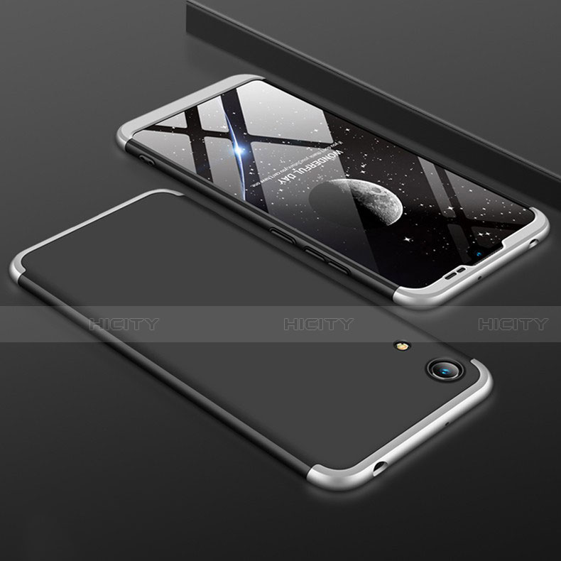 Huawei Y6 Pro (2019)用ハードケース プラスチック 質感もマット 前面と背面 360度 フルカバー ファーウェイ シルバー