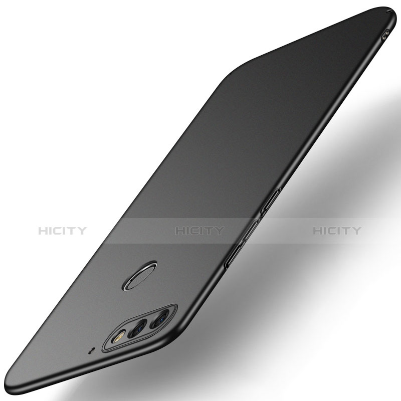 Huawei Y7 (2018)用ハードケース プラスチック 質感もマット M04 ファーウェイ ブラック
