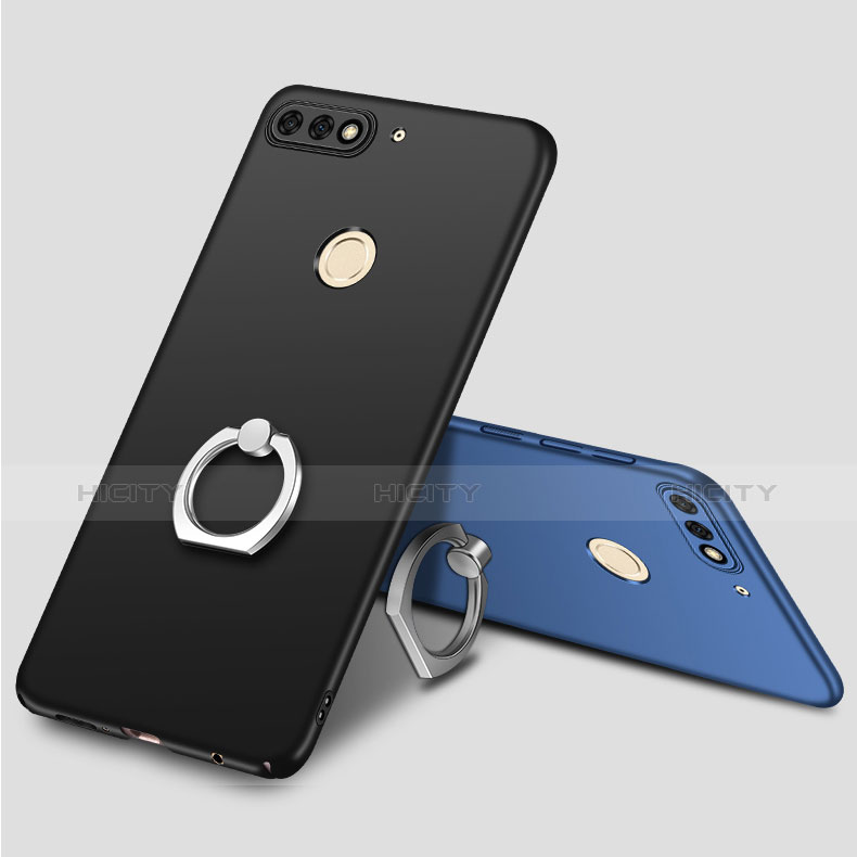 Huawei Y7 (2018)用ハードケース プラスチック 質感もマット アンド指輪 A02 ファーウェイ 