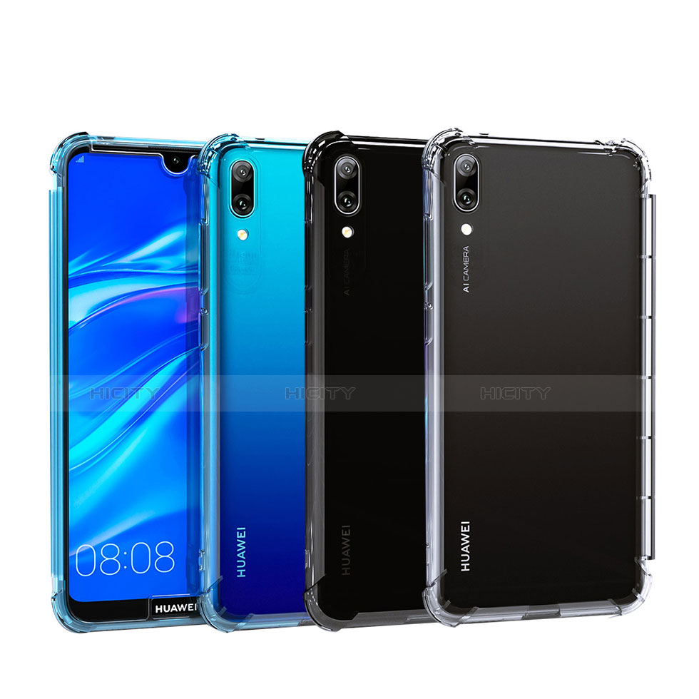 Huawei Y7 (2019)用極薄ソフトケース シリコンケース 耐衝撃 全面保護 クリア透明 H02 ファーウェイ 
