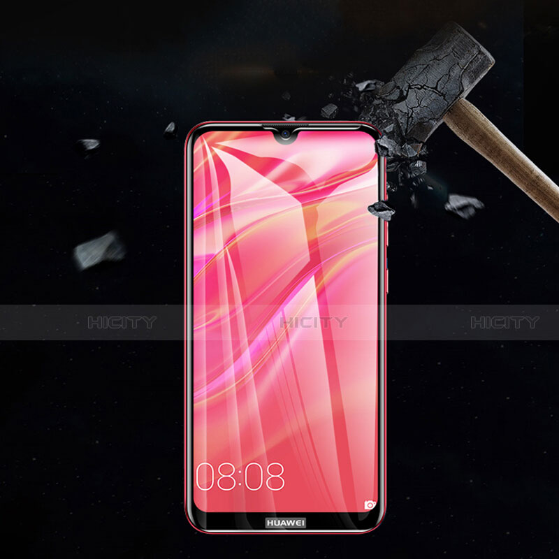Huawei Y7 (2019)用強化ガラス フル液晶保護フィルム F02 ファーウェイ ブラック