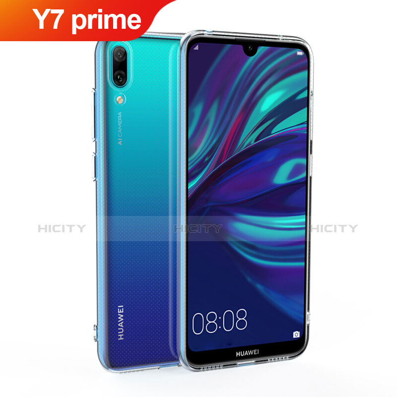 Huawei Y7 Prime (2019)用極薄ソフトケース シリコンケース 耐衝撃 全面保護 クリア透明 カバー ファーウェイ クリア